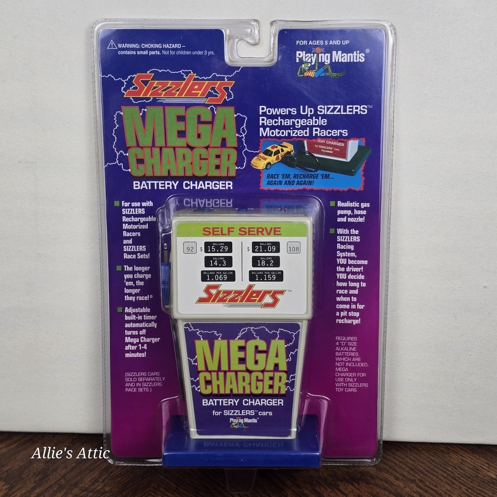 Sizzlers‎ Mega Battery Charger Motorized Racers Cars Gas Pump Vintage Toy New